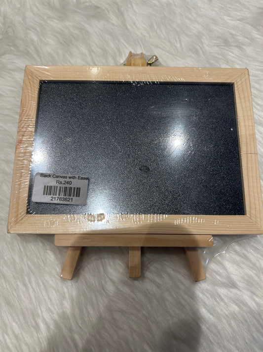 Black Canvas with Easel