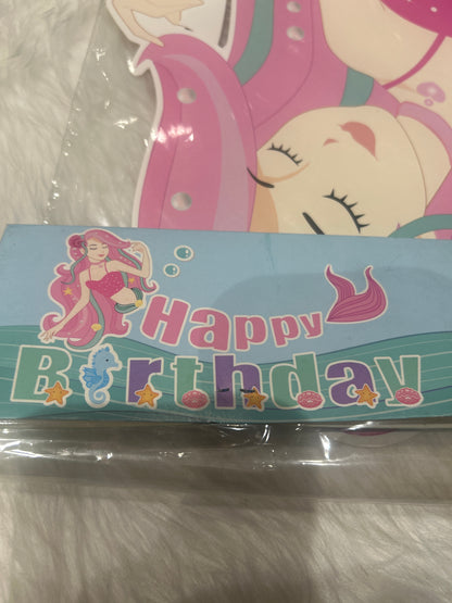 Birthday Banner Mermaid