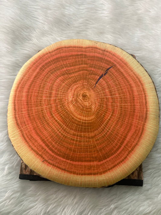 Foldable Storage Seating Pouffe Wood