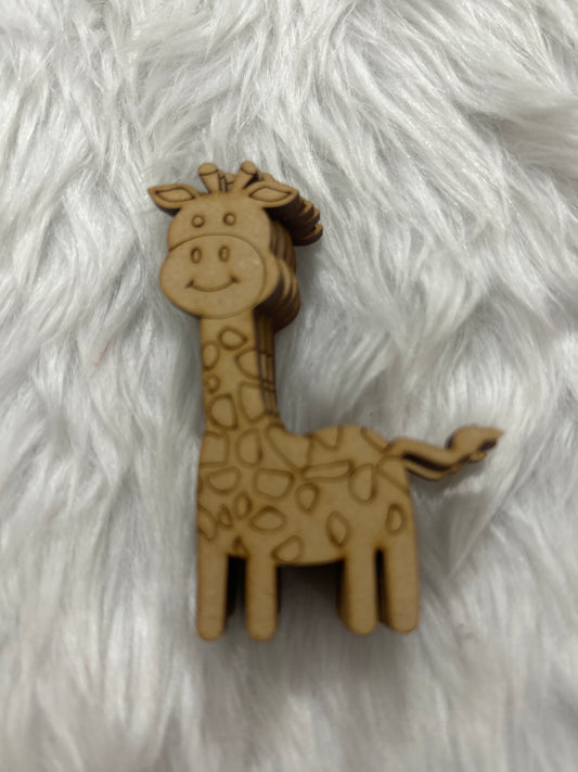 DIY Pre-Marked MDF Cutout- Giraffe Fridge Magnet
