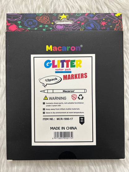 Glitter Marker Pen (Set of 12)