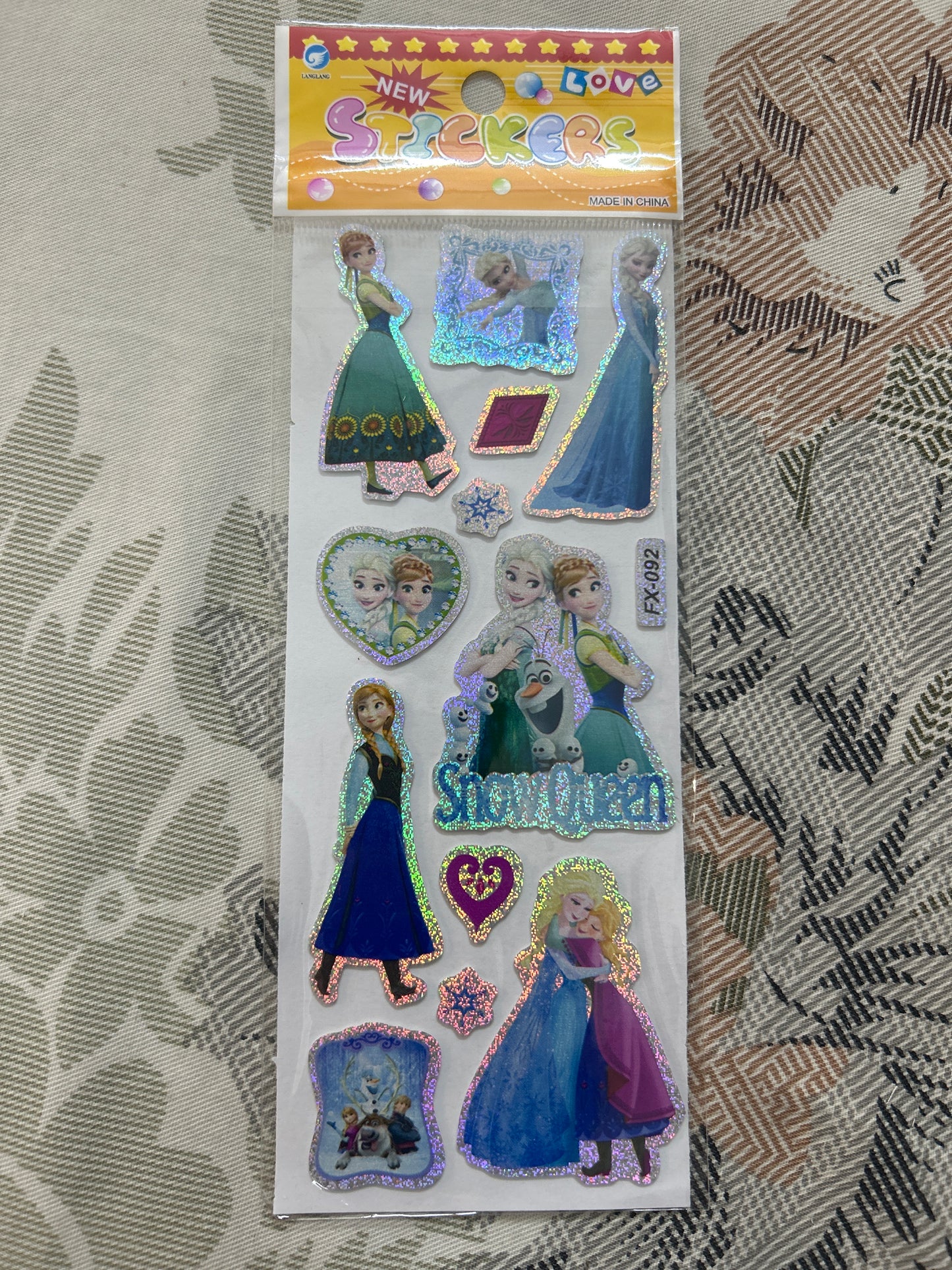 Gift Hub Mart MRP10 Stickers - holographic Frozen princess designs pack