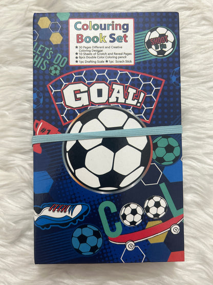 Colouring Book & Scratch Pad Set