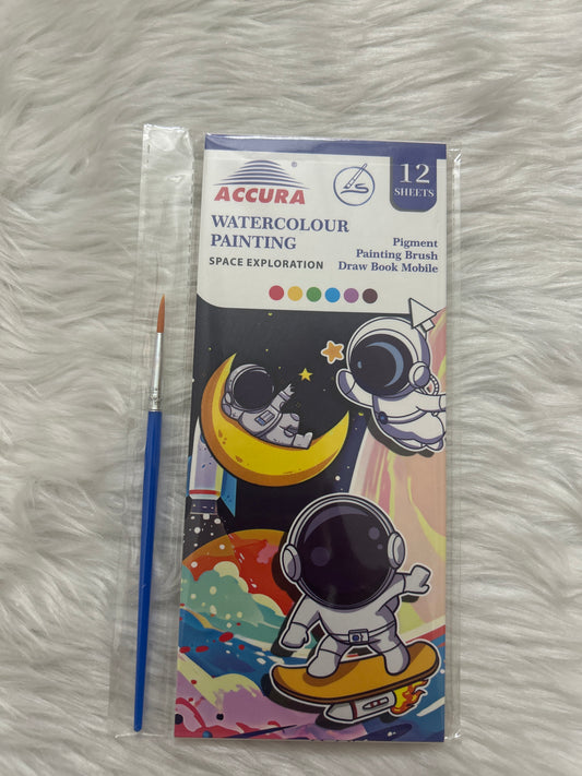 Watercolour Painting Book Set - Space
