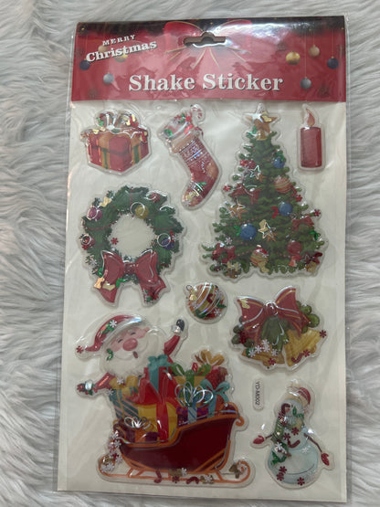 Xmas 3D Shaker Sticker