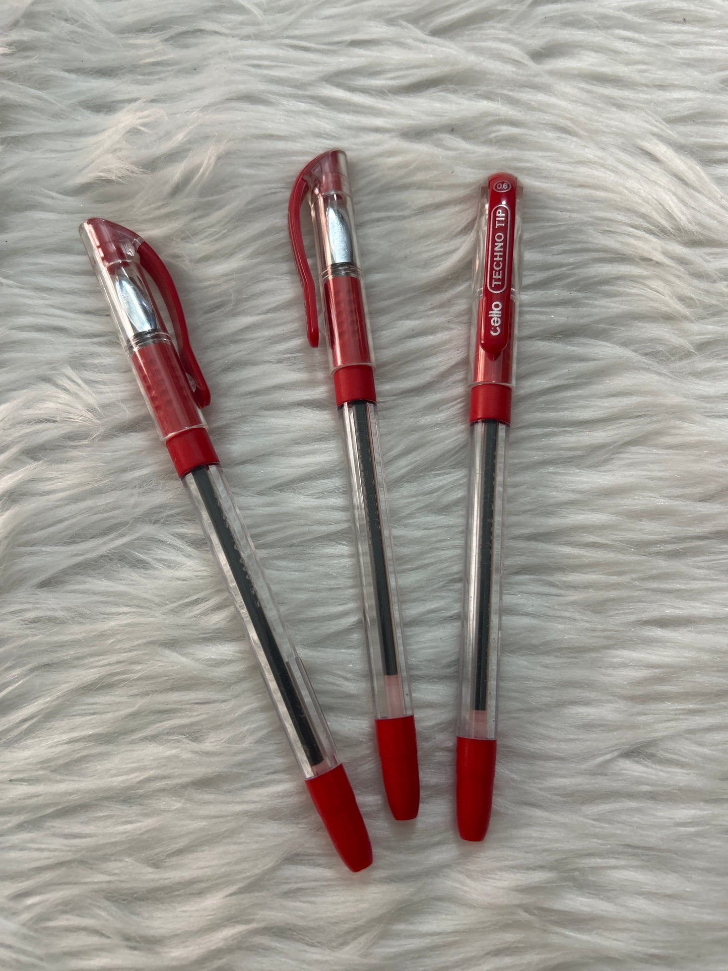Cello Techno Tip Ball Pen Red 0.6mm