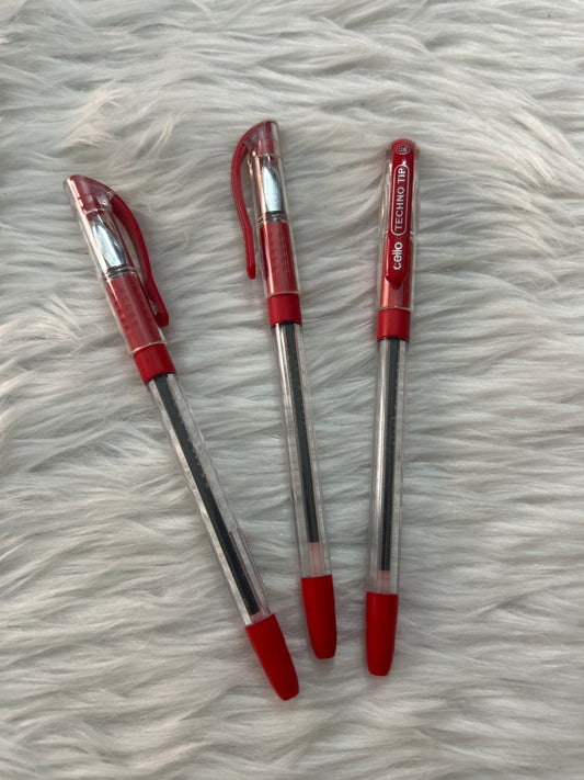 Cello Techno Tip Ball Pen Red 0.6mm