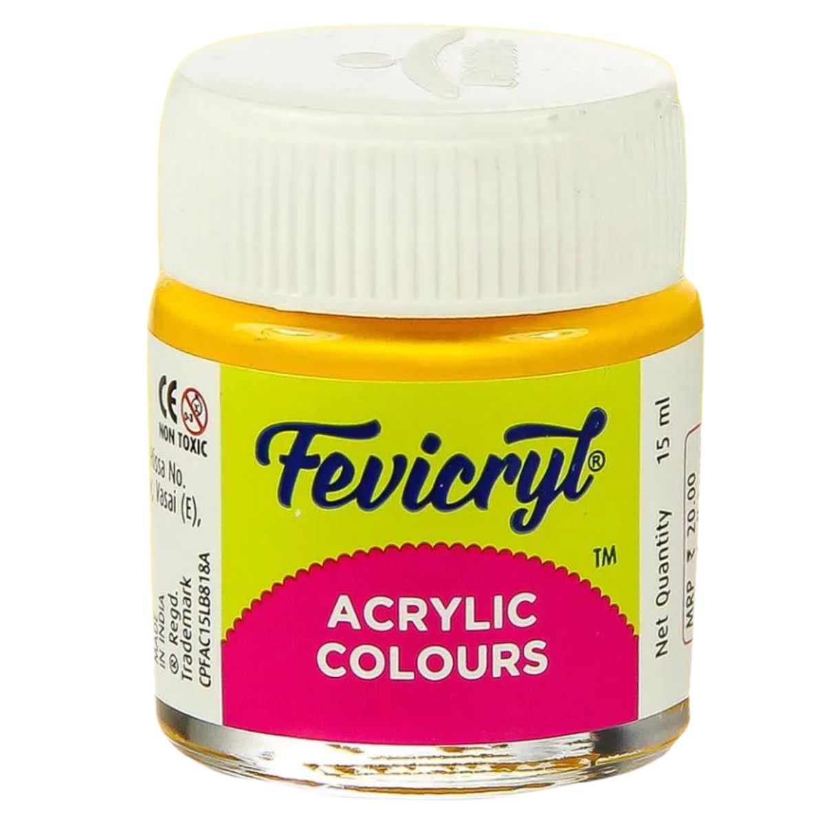 Fevicryl Acrylic Colours 15ml (Lemon Yellow 11)