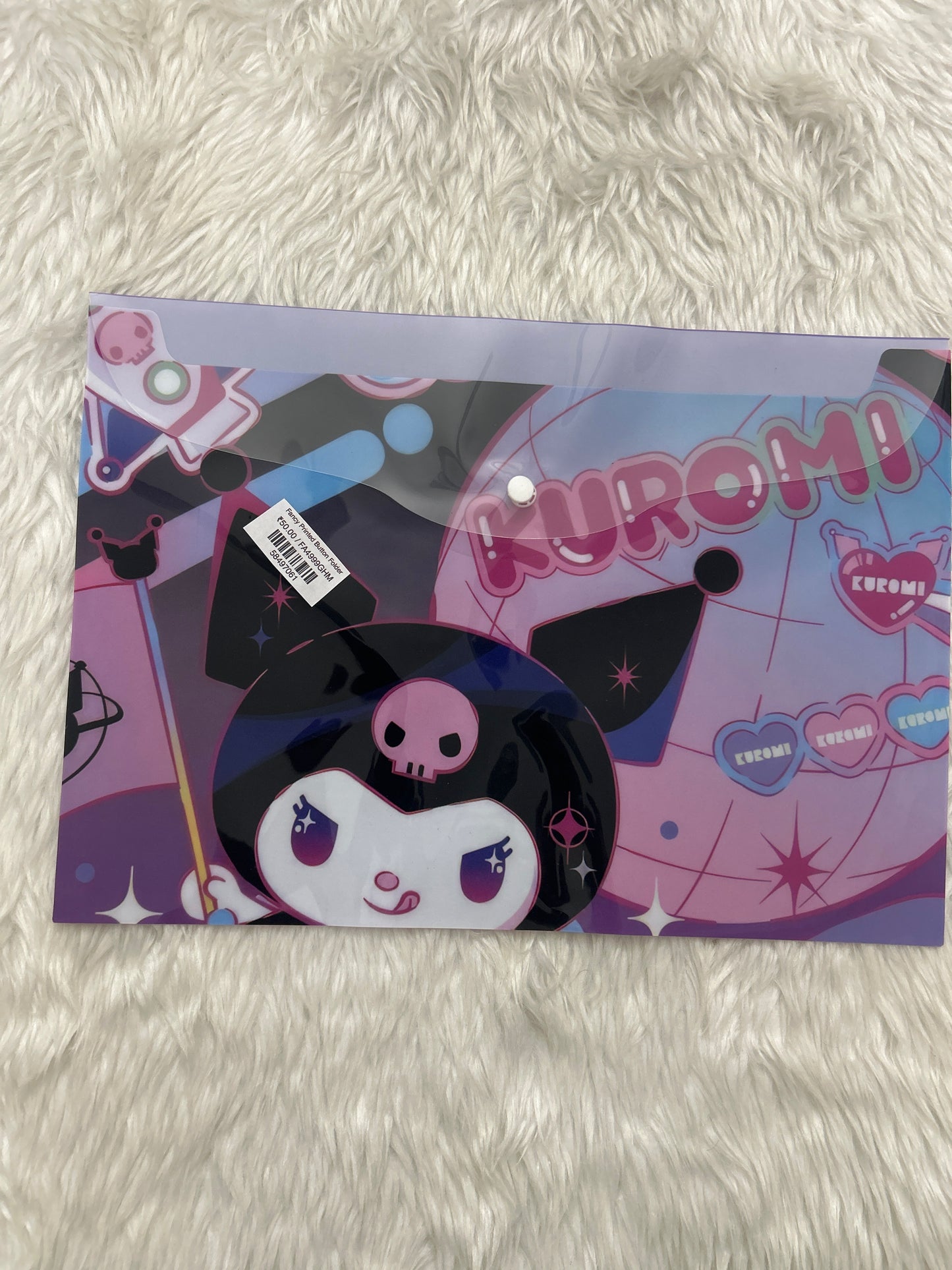 Fancy Printed Button Folder