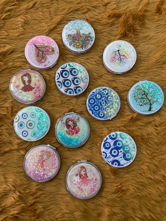 Moving Glitter Mirror- Round
