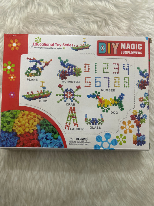 DIY Magic Sunflower Blocks Game 3+