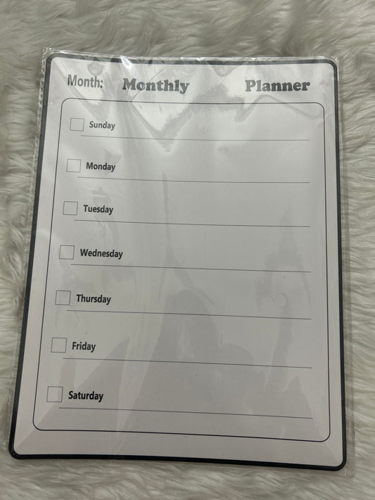 Magnetic Weekly Planner Black & White