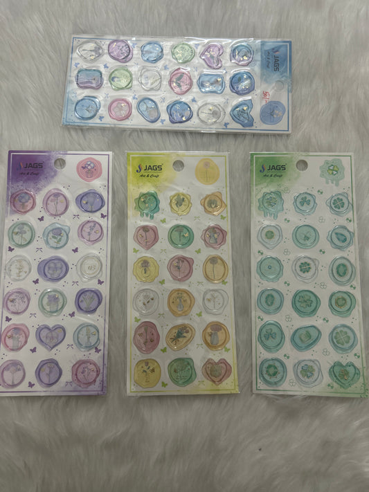 Fancy Sticker Stamp Flower : ZW-BY