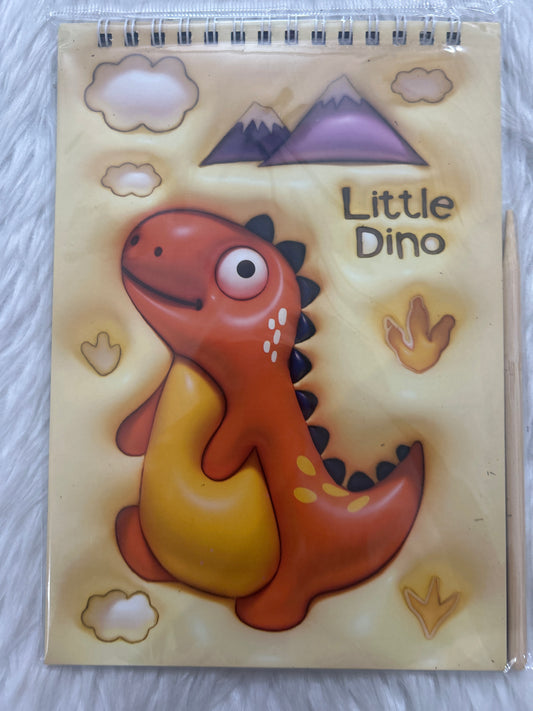 Scratch Book Little Dino Yellow