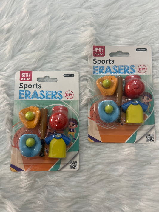 Fancy Eraser Sports Set