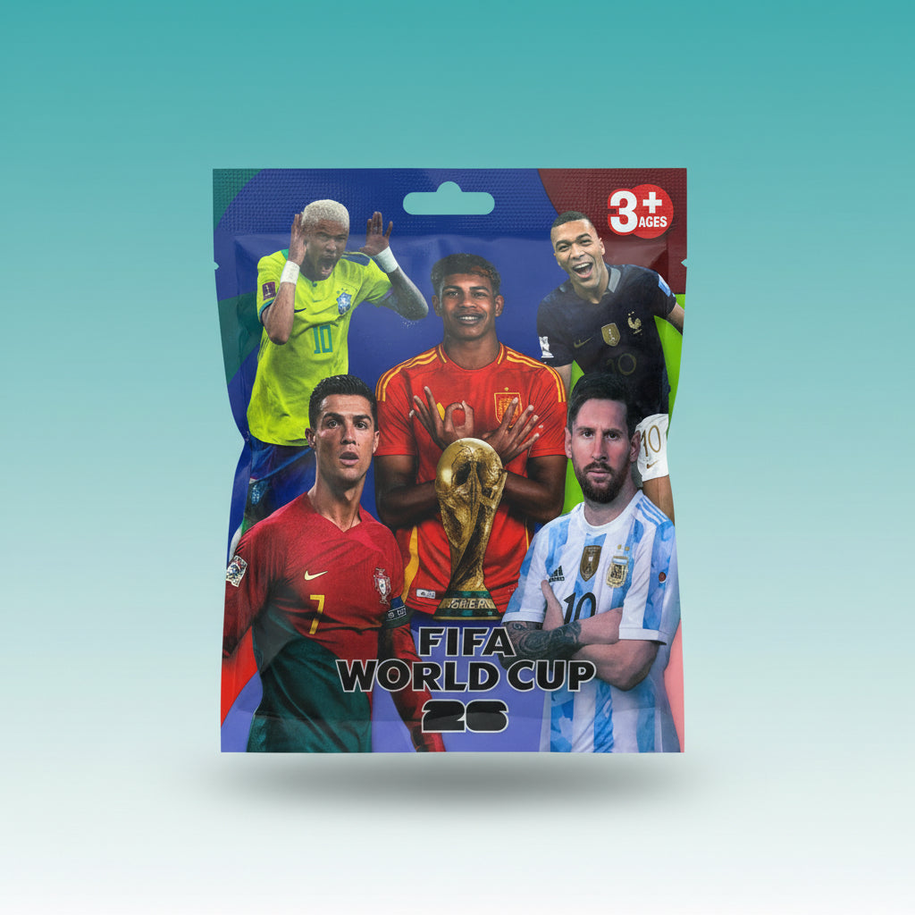 FIFA Footballer Figure by Gift Hub Mart in colorful collage packaging