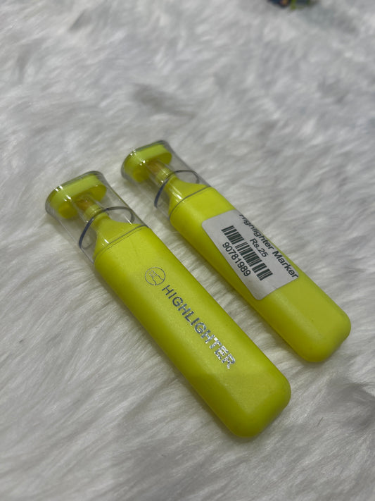 Highlighter Marker- Neon Yellow