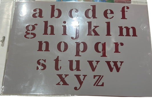 Jags Plastic Stencil Small A-Z