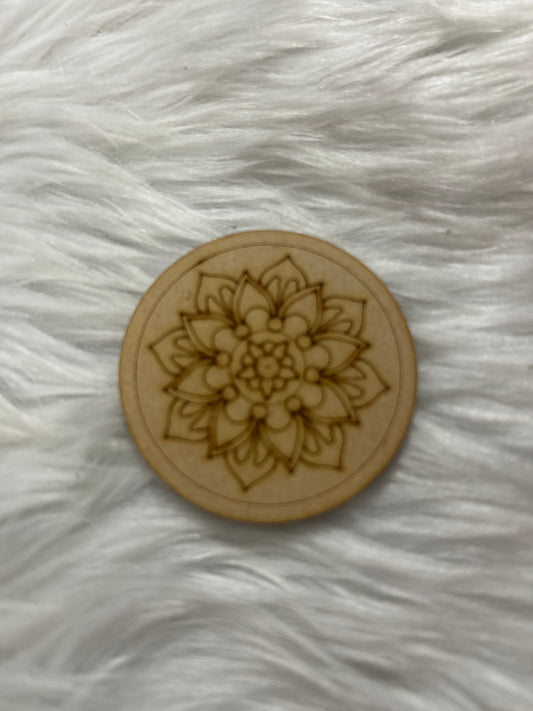 Premarked Mini MDF Painting - Round Mandala