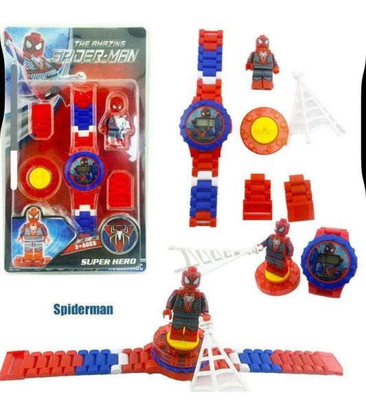 Spider Man Watch Set with Spinning 3D Character