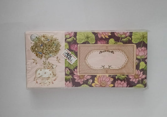 Money Envelope- Peach With Kamdhenu Cow