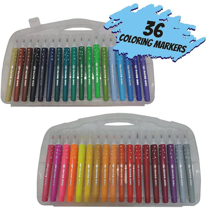 Fancy Washable Brush Markers 36 Colours