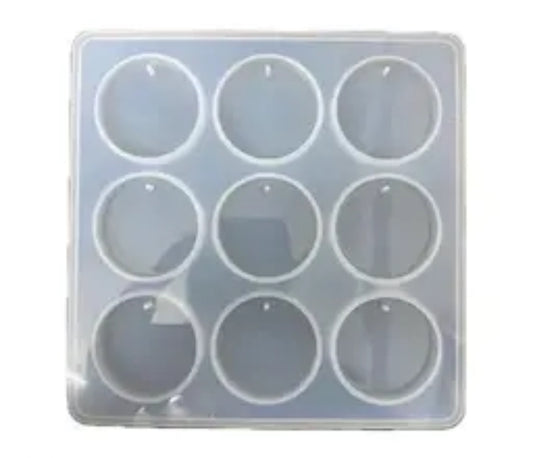 9 Cavity Silicon Mould - Round Key Chain