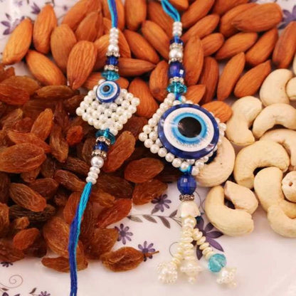 Evil Eye Teal Rakhi