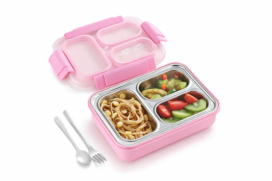 Fooddict Insulated Steel Lunch Box (3 Compt)