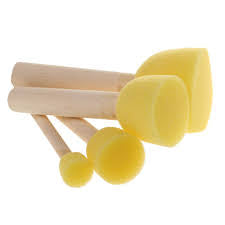 Sponge Brush Round (Set Of 4) VD