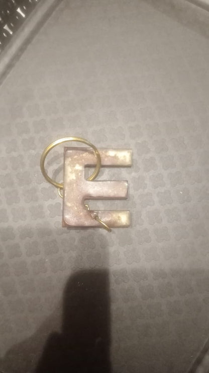 Resin Alphabet Keychain