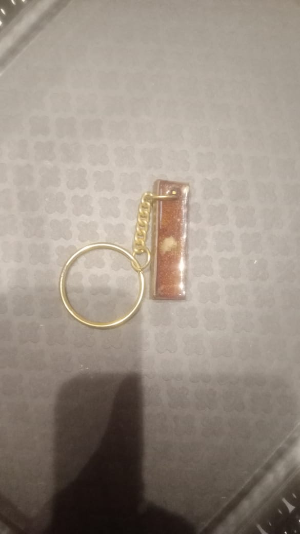Resin Alphabet Keychain