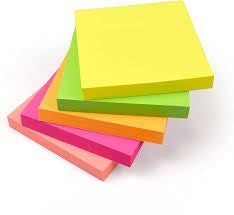 Neon Coloured Sticky Notes