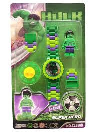 Hulk Watch Set with Spinning 3D Character