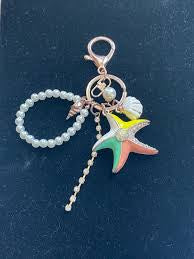 Starfish Pearl Keychain