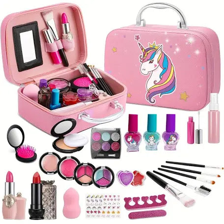 Unicorn Print Make up Kit Suitcase for Girls 37 Pc Set