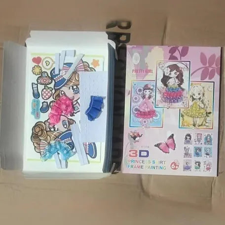3D Princess Skirt Frame Painting