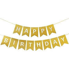 Glittery Happy Birthday Banner