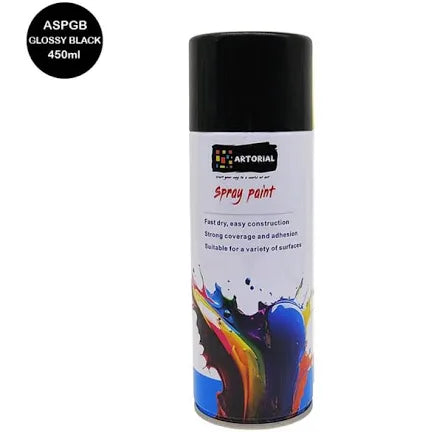 Via Proline Spray Paint Gloss Black 400ml
