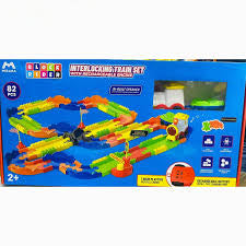 Interlocking Train Set 82 Pcs 12m+