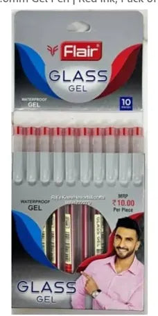 Flair Glass Gel Pen Red