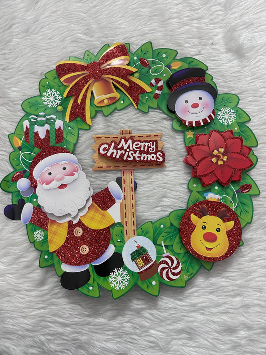 Animal Paper Christmas Wreath