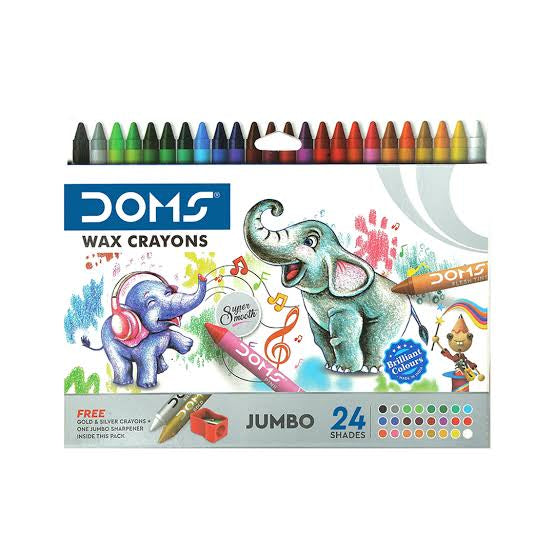 DOMS Wax Crayons Jumbo 24 Shades