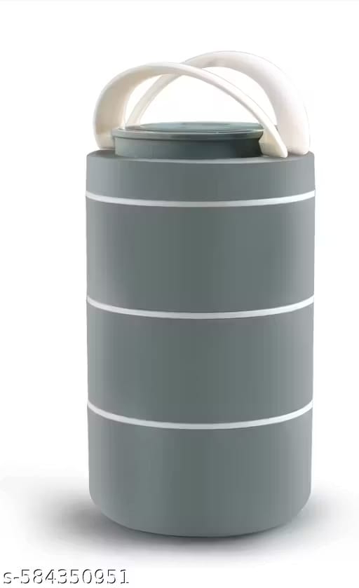 Ganesh Stainless Steel 3 Layer Lunch Box - Gift Hub Mart