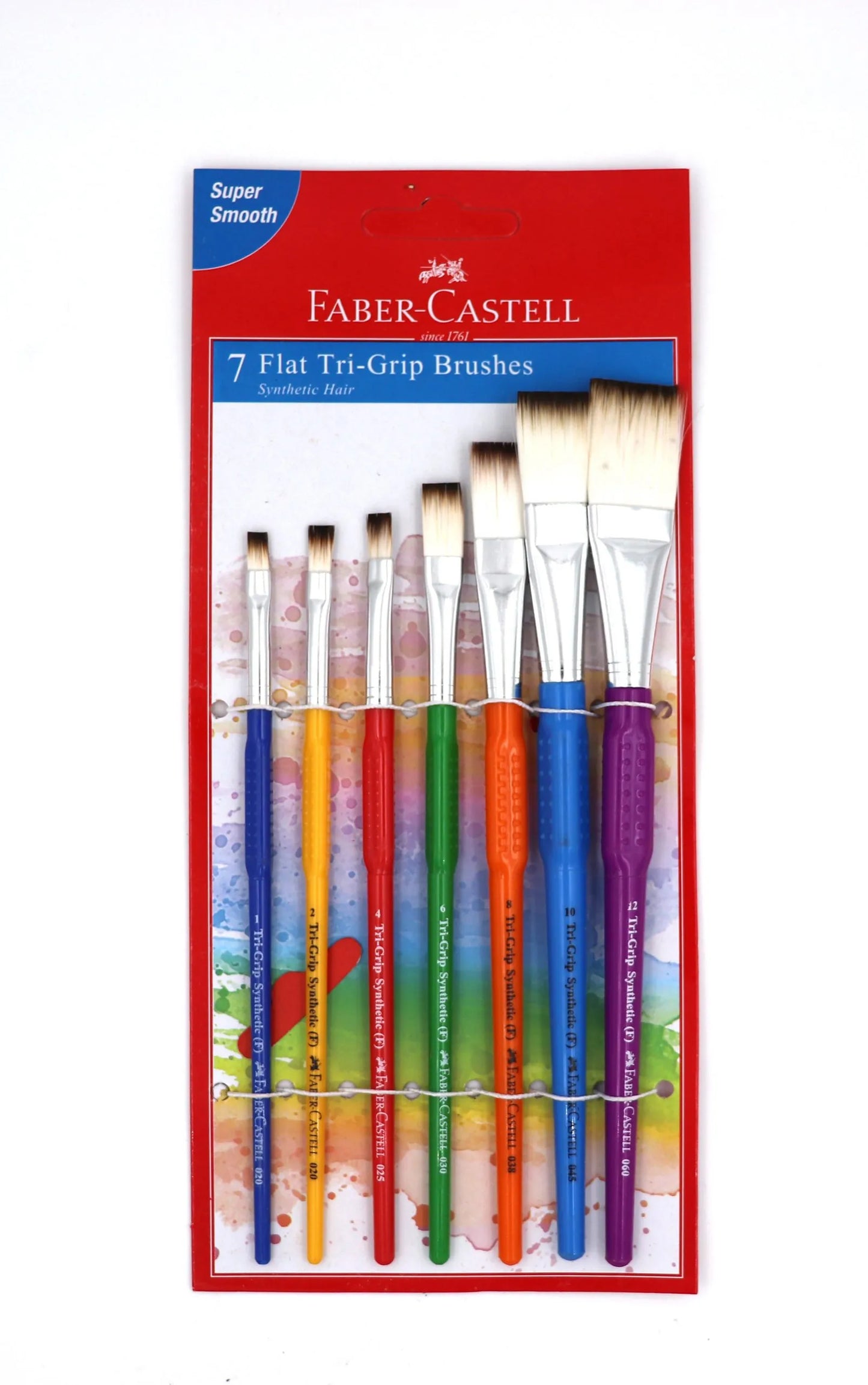 Faber Castell 7 Tri-Grip Flat Brush Set