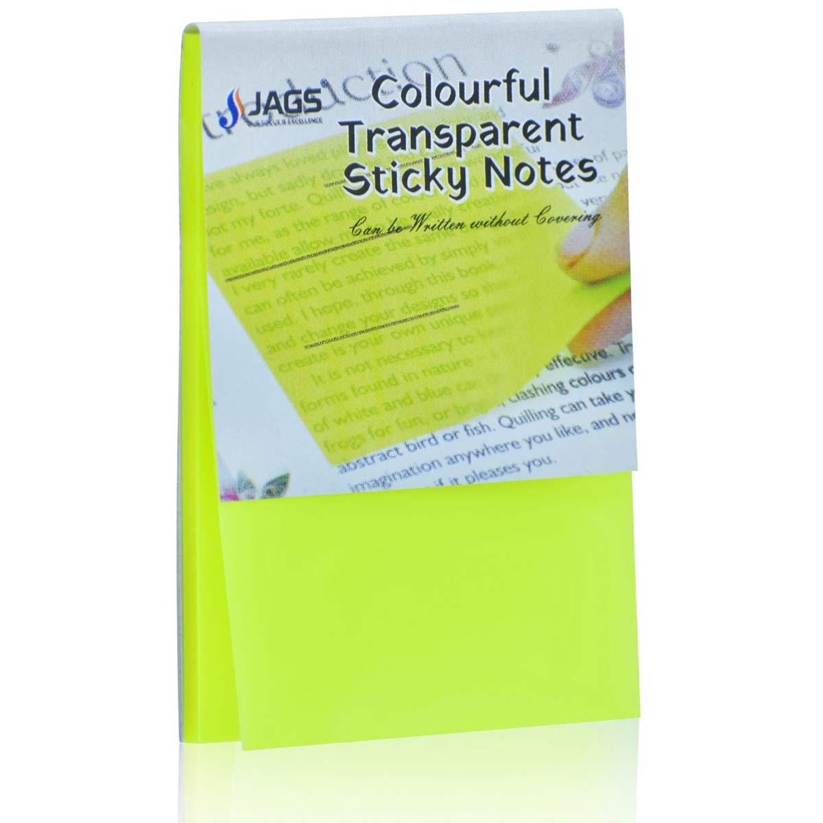 Jags Transparent Sticky Note 50 Sheet 2X3 Yellow