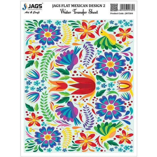 Jags Water Transfer Sheet Flat Mexican D 2 JWTS04