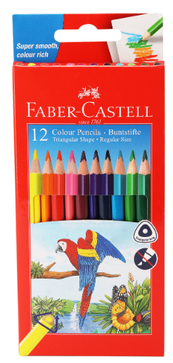 FaberCastell Triangular Colour Pencils12