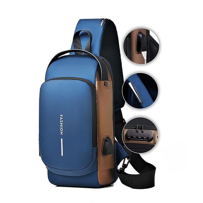 Crossbody Travel Bag with Charging Lock