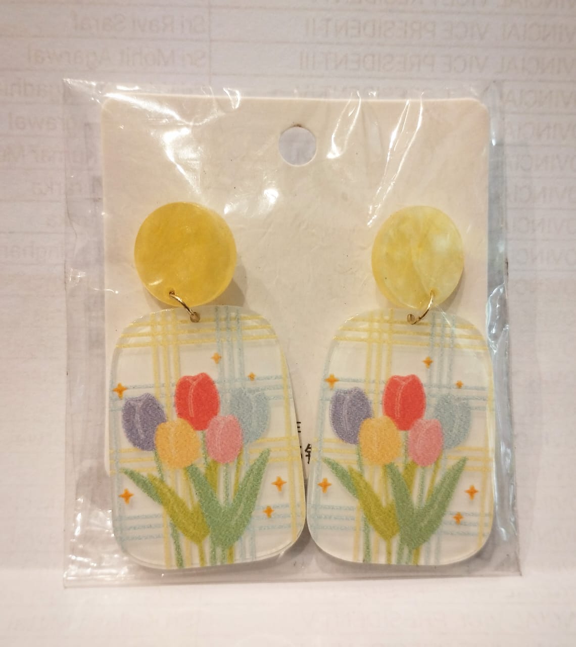 Cute Floral Printed Earrings